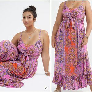 Anthropologie Knit Midi Dress - Pink Combo